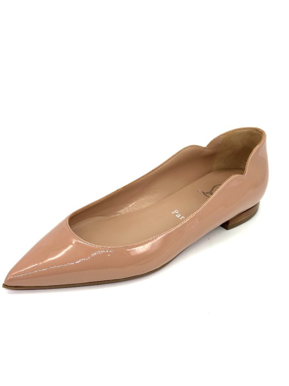Christian Louboutin HOT CHICKITA Scallop Patent Ballerina Flat Shoes - Picture 14 of 16